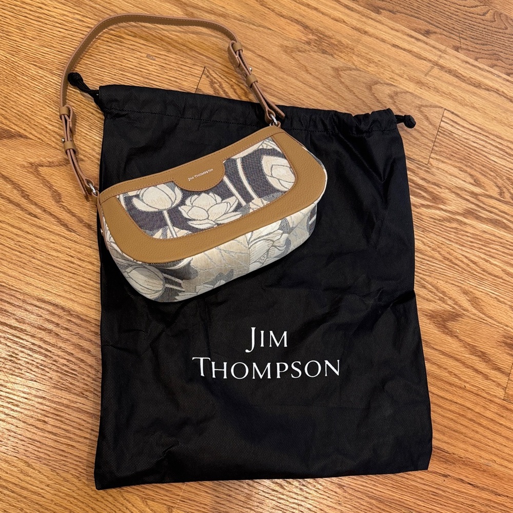 Jim Thompson Gray/Ivory/Camel Floral Women's handbag